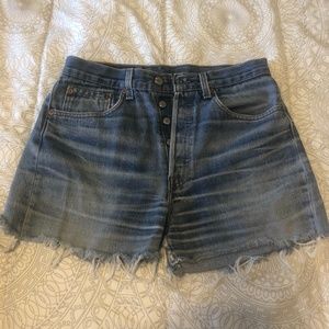 LEVI STRAUSS 501 BUTTON UP CUT OFFS